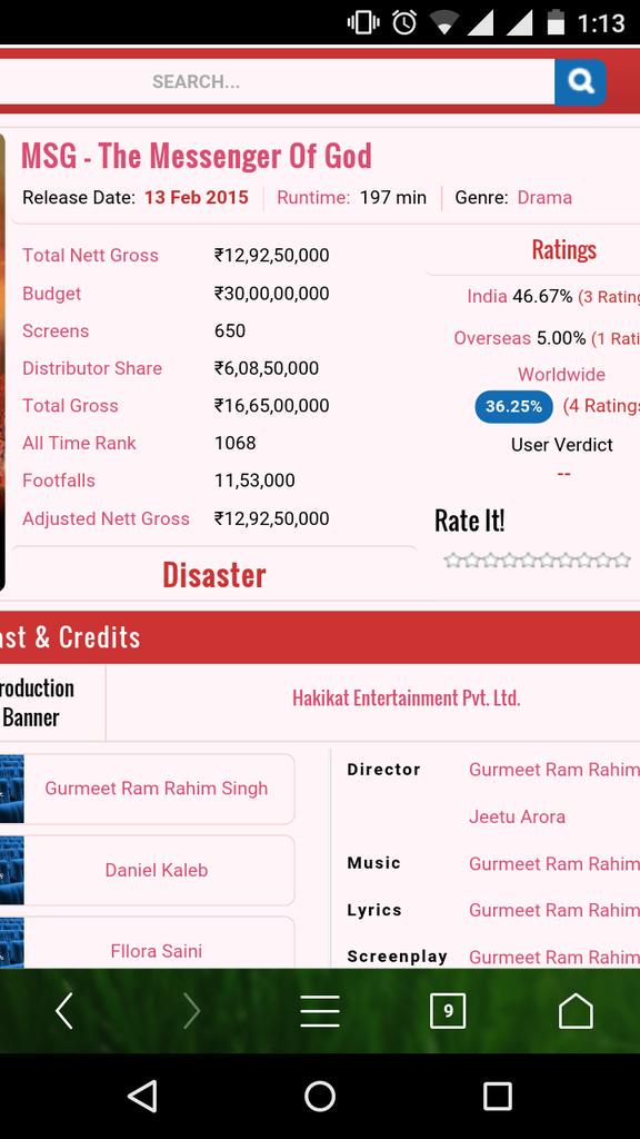 pankajdevshali's tweet photo. #msg collected13cr budget peoplesays he has5cr followers butonly 12cr followers watched #1DayToMSG2 @ohmnamahshiva http://t.co/JVrJldrGmg