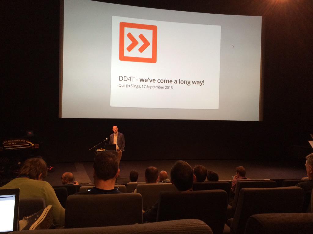 Trivident's tweet photo. Trivident's Quirijn Slings opening the second day of Tridion Developer Summit #TDS2015 http://t.co/zPZiFL1O0V