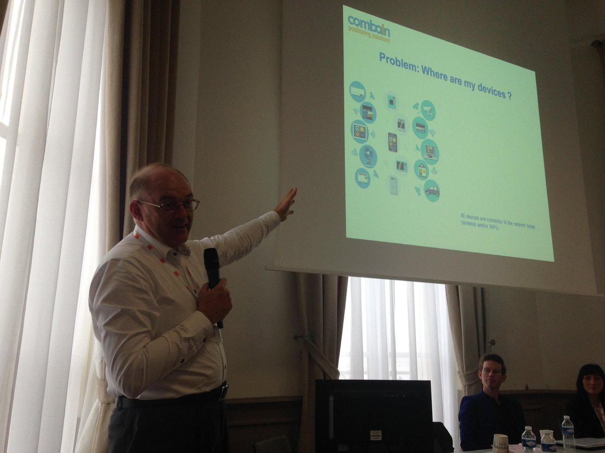 Now talking about geo-aware modems Mats Lindoff, Chief Technical Officer, .<a href="/combain/">Combain</a> #M2MIW