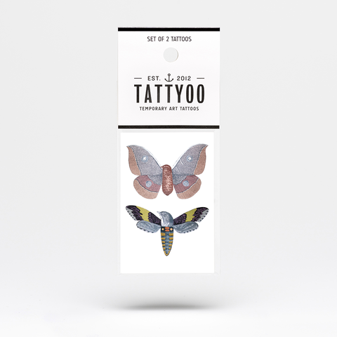 Moth-bird temporary tattoos. On sale with Tattyoo.. tattyoo.com/collections/su…