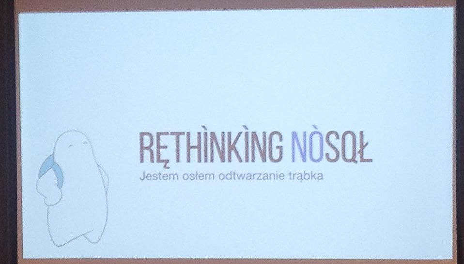 mpraglowski's tweet image. Rethinking the @rethinkdb with @robconery #ABBDevDay