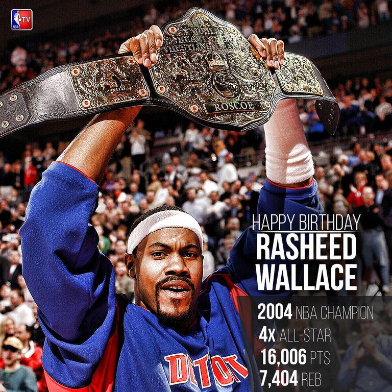 Happy Birthday Rasheed Wallace! The former and All-Star turns 41 today. 