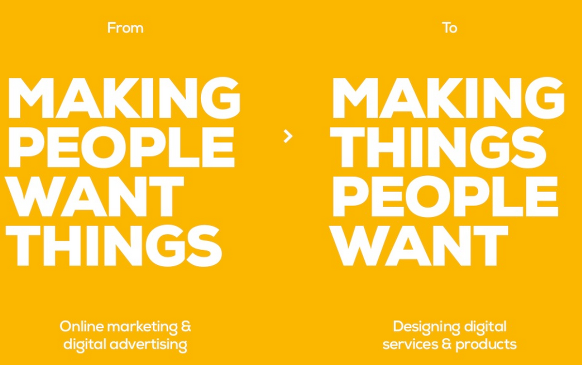 <a href="/gdlburns/">Graeme Burns</a> Loved this! The difference between marketing and design in one simple slide