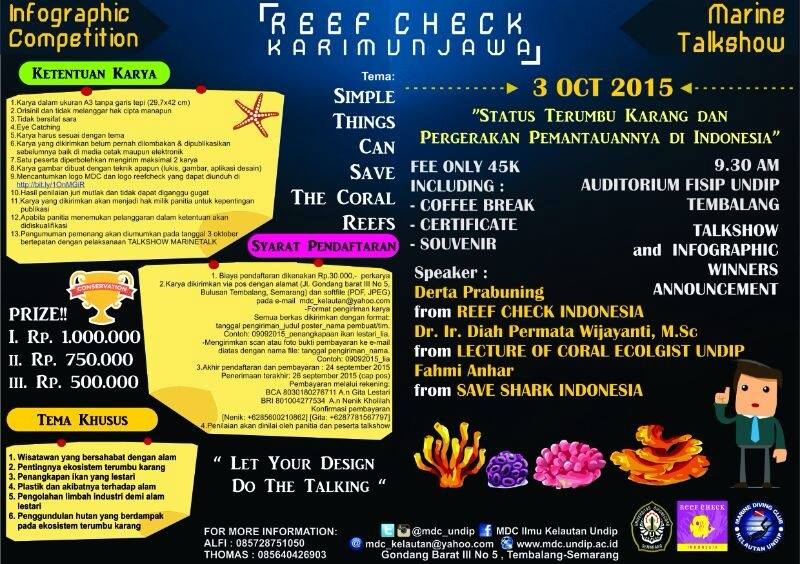 Marine Diving Club proudly present Marine Talkshow "Status Terumbu Karang &amp; Pergerakan Pemantauannya di Indonesia" :)
