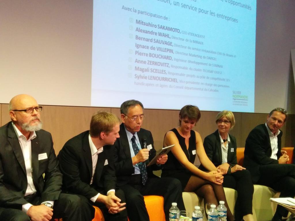 ADNormandie's tweet photo. [#SilverNormandie] M. Sakamoto, CEO d'#IDEAQUEST, témoigne de son implantation à #Caen
#Normandie
cc @FFWDNormandie http://t.co/VgYGNMqc1o