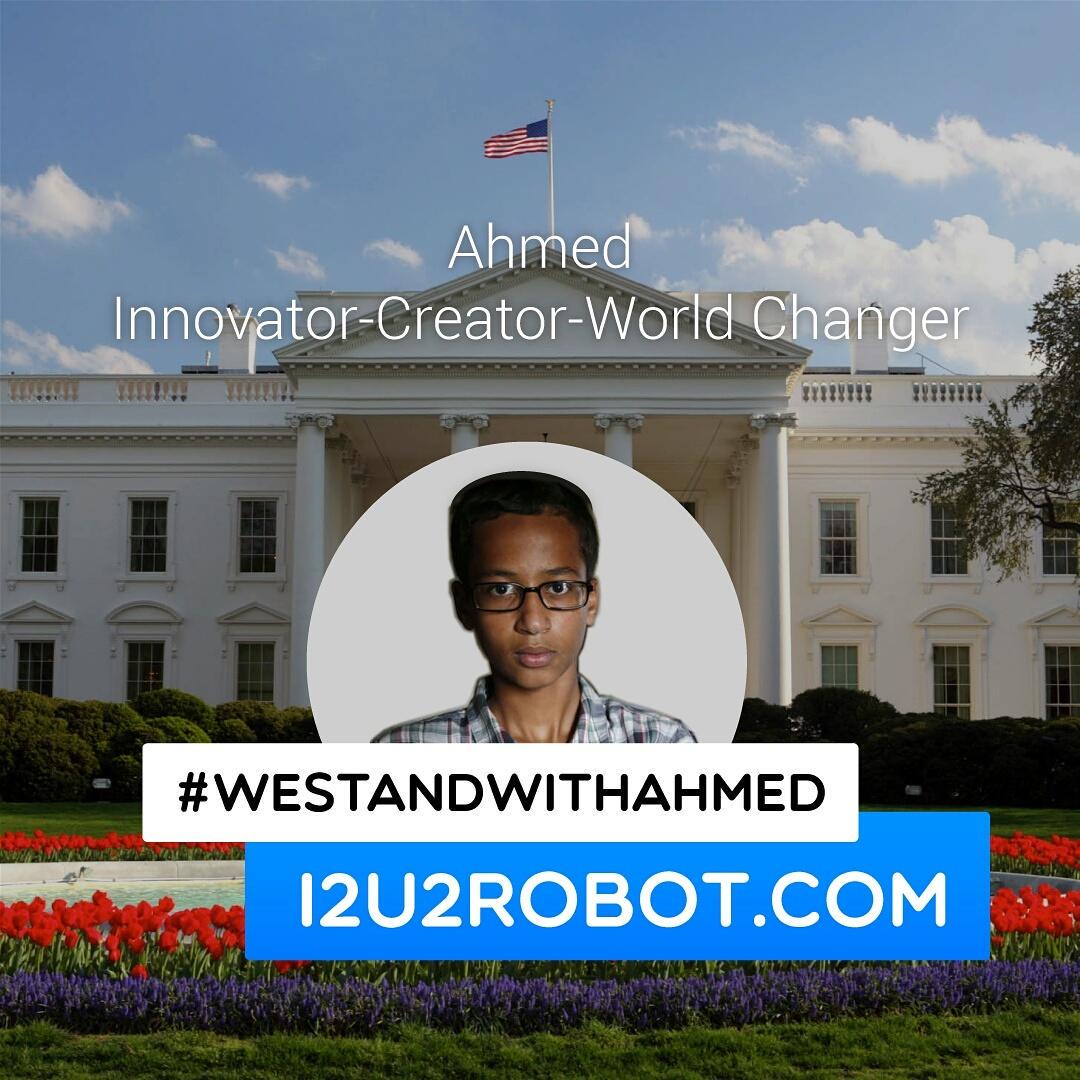 i2u2robot's tweet image. Are you with #Ahmed today? We offer him, a chance to innovate with #I2U2!