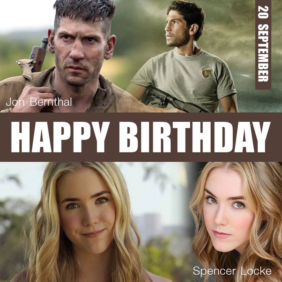 20 September Happy Birthday
- Jon Bernthal
- Spencer Locke 