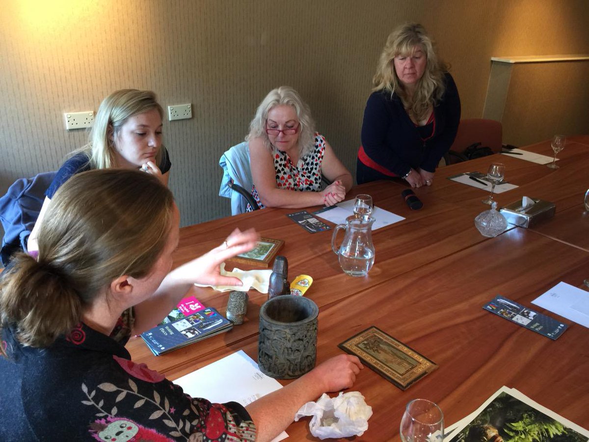 AgathaFestival's tweet photo. #sturdytable 'object stories' workshop getting inspired with Carly from Greenway @NTRiviera http://t.co/jbGixG3oWA