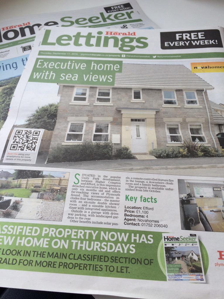 Brilliant editorial this week Jo <a href="/NovahomesLets/">Novahomes Lettings</a> #lettings #branding #keepthemcoming! @PlymHomeSeeker
