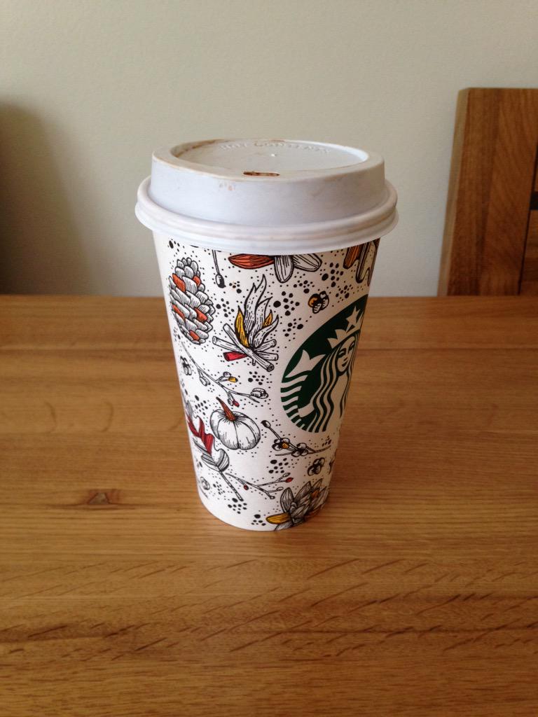 5_free_hours's tweet photo. Forget about the #redcups, this year the @StarbucksUK #autumncups have won me over http://t.co/V27Ci0L3JW