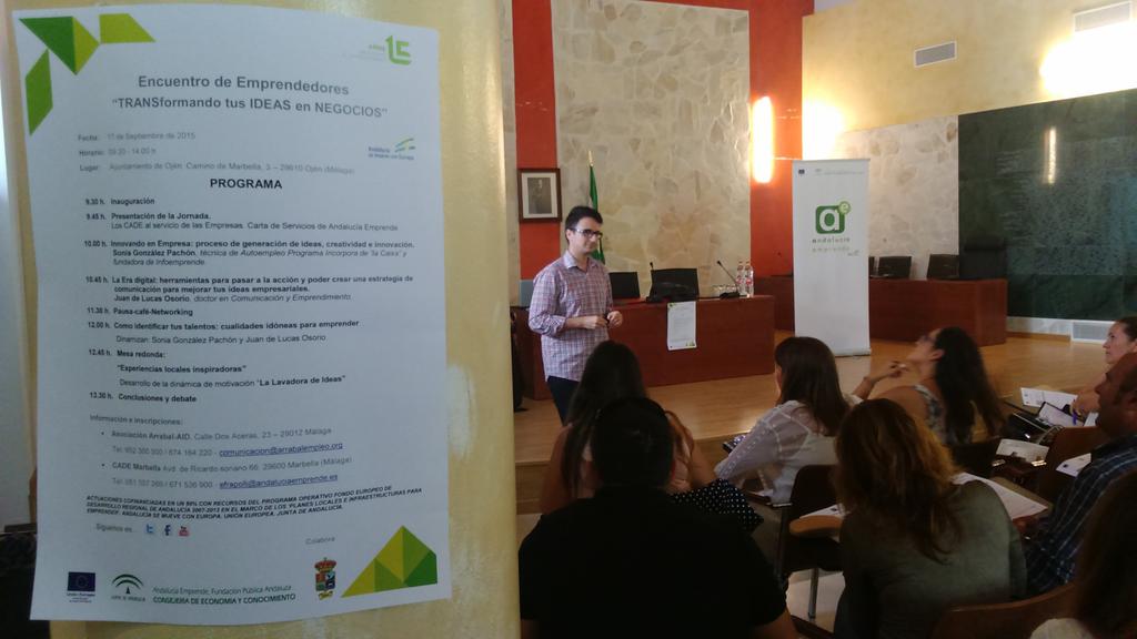 ArrabalAID's tweet photo. herramientas 2.0 con @juandlo x gestión empresarial. #TransformaIdeas @aemprende @cademalaga @AytoOjen @alcaldeojen http://t.co/20lPCotYDK