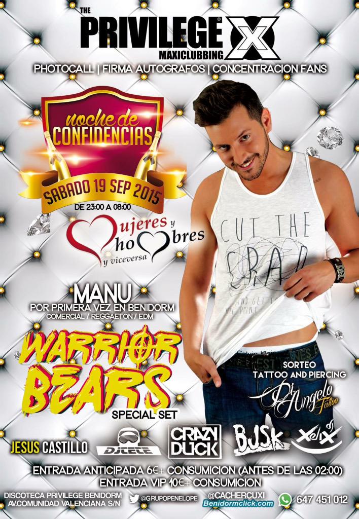 RT= Sorteo de 1 entrada VIP para ver a <a href="/Manu_LB_/">Manu Lombardo</a> en <a href="/GRUPOPENELOPE/">PENELOPE BENIDORM</a> 
#PenelopeManda #Benidorm
🎉🎉🎉🎉🎉