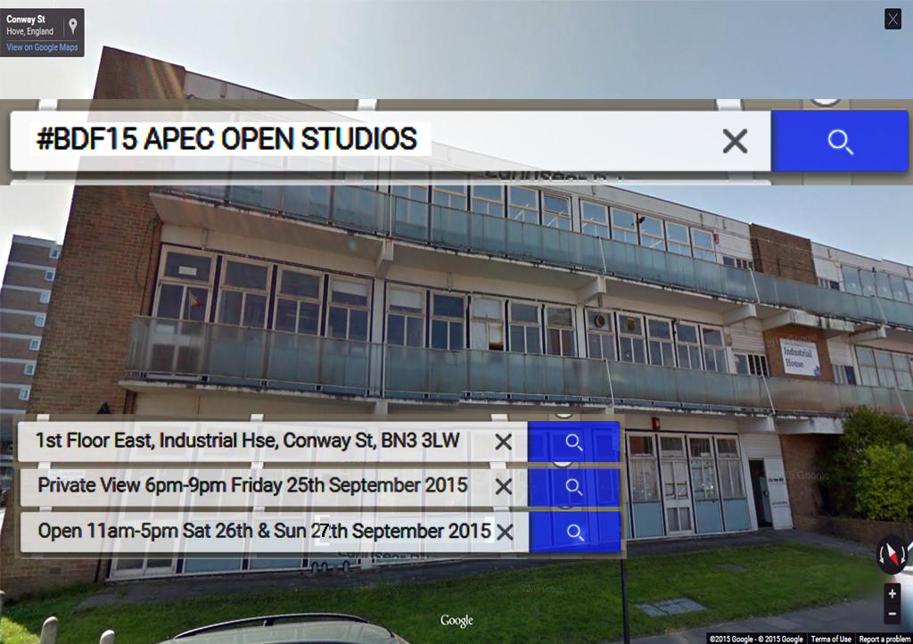 APECstudios's tweet image. Come along to our Private View on Friday 25 September 6-9pm at APEC, Industrial House, Conway Street, Hove