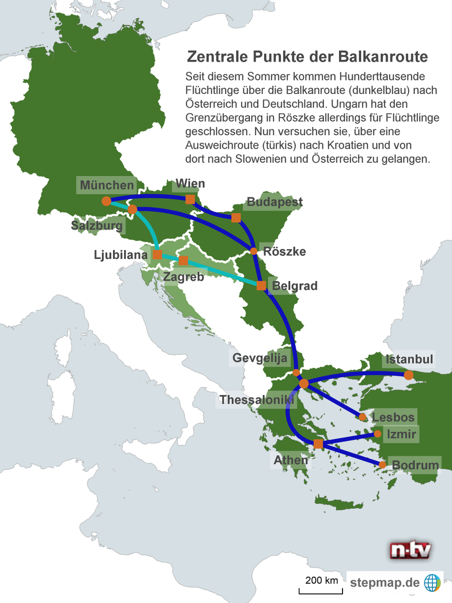 Balkanroute: Wir haben mal die alte und die mögliche neue Balkanroute