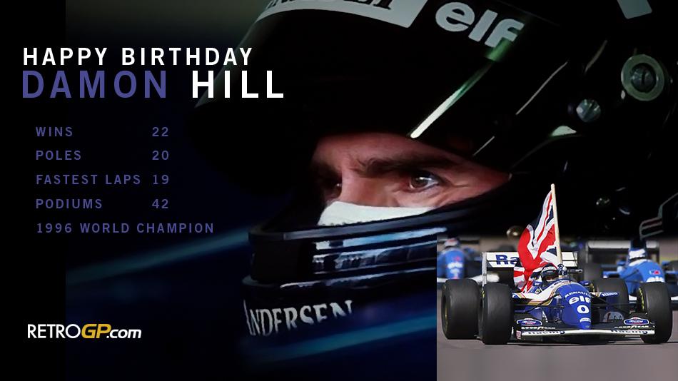 Happy Birthday to the 1996 World Champion Damon Hill who turns 55 today.  