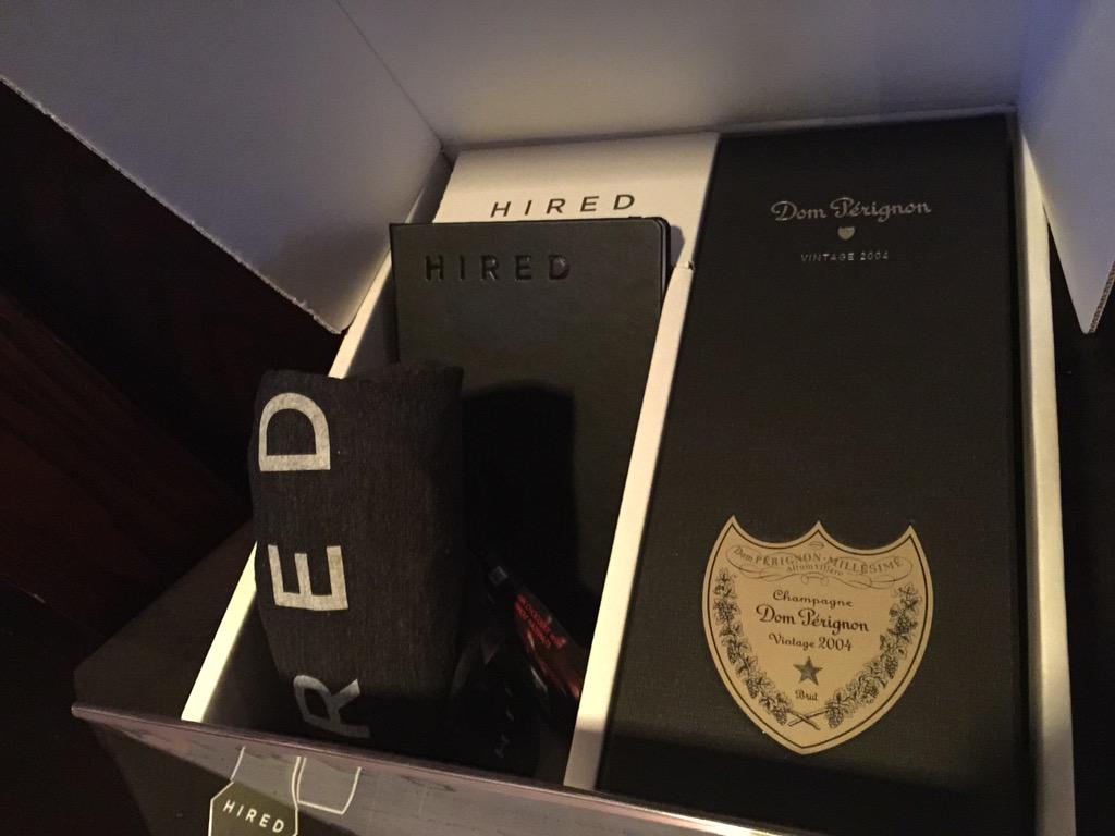 mobile_district's tweet photo. More goodies from @Hired_DC. What else do we need? Cookies, stickers and a bottle of an awesome champagne. http://t.co/eRkLtjzex0