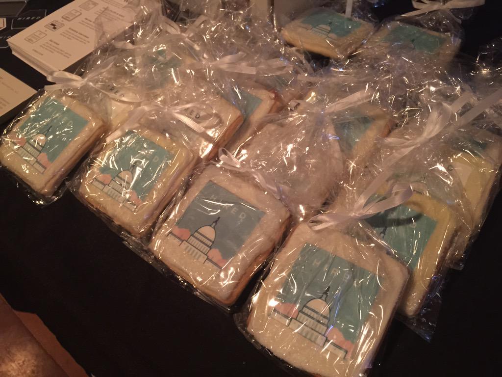 mobile_district's tweet photo. More goodies from @Hired_DC. What else do we need? Cookies, stickers and a bottle of an awesome champagne. http://t.co/eRkLtjzex0