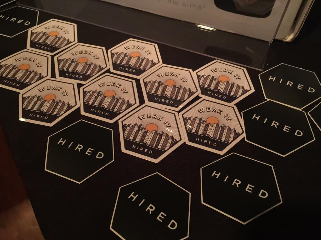 mobile_district's tweet photo. More goodies from @Hired_DC. What else do we need? Cookies, stickers and a bottle of an awesome champagne. http://t.co/eRkLtjzex0
