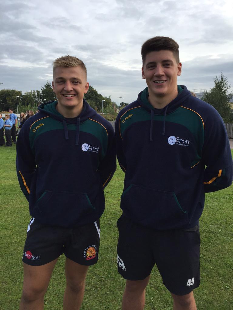 RWC2015Exeter's tweet photo. Lovely morning around Exeter Primary Schools for @WestExeSchool RWC2015 Relay #community @execollsport @ExeterChiefs http://t.co/YFcbOcwN17