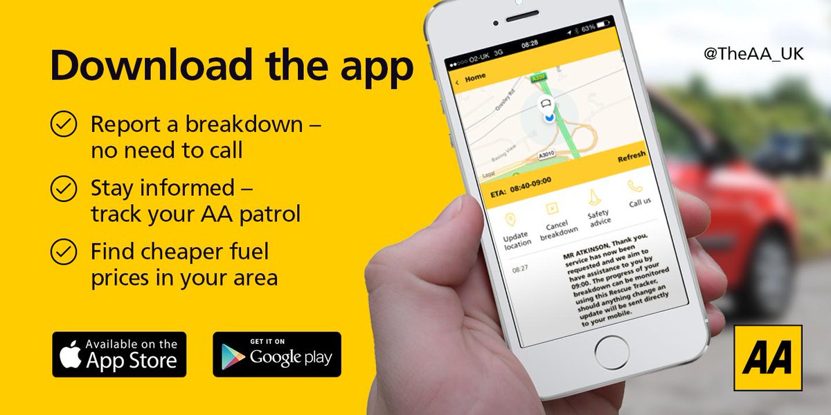 تويتر \ The AA على تويتر: "The AA. At your service in the palm of your hand. #TheAAapp http://t.co/jfG4DnbqMZ http://t.co/gBCTlL0fNq"