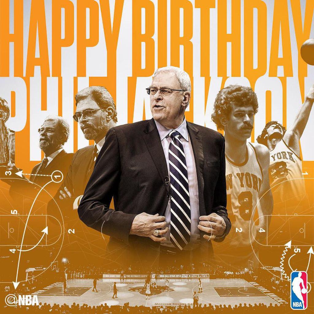 NBA Join us in wishing 13x champ PHIL JACKSON a HAPPY 70th BIRTHDAY!  