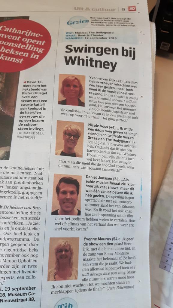 Super leuk stuk in t AD  <a href="/TheBodyguardNL/">The Bodyguard</a>