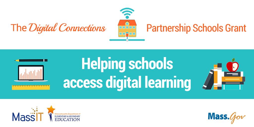 MassGov's tweet photo. Is your #school eligible for a Digital Connections Partnership Schools Grant? Find out: http://t.co/uWK64zSxo9 http://t.co/PjU4YD4j0R