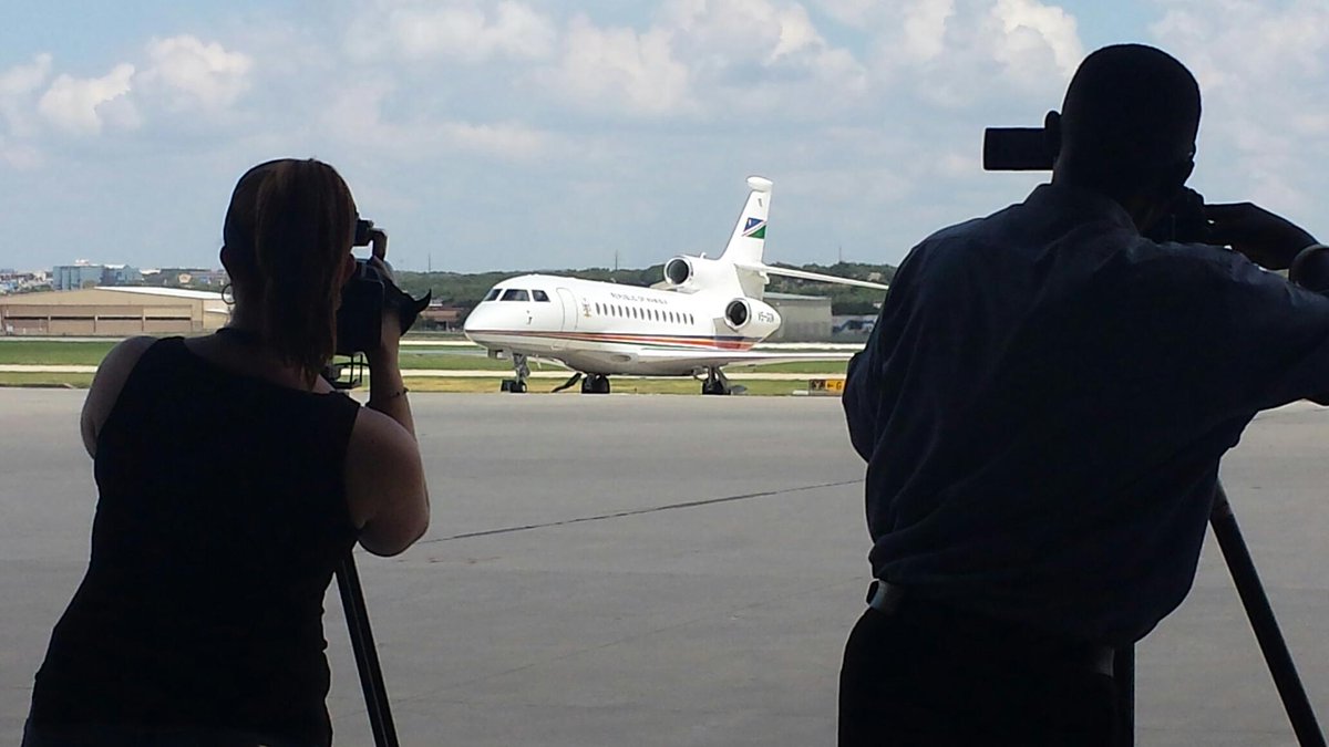 BIZinSA's tweet photo. The President of Namibia has arrived! http://t.co/MTdPt0aFfz