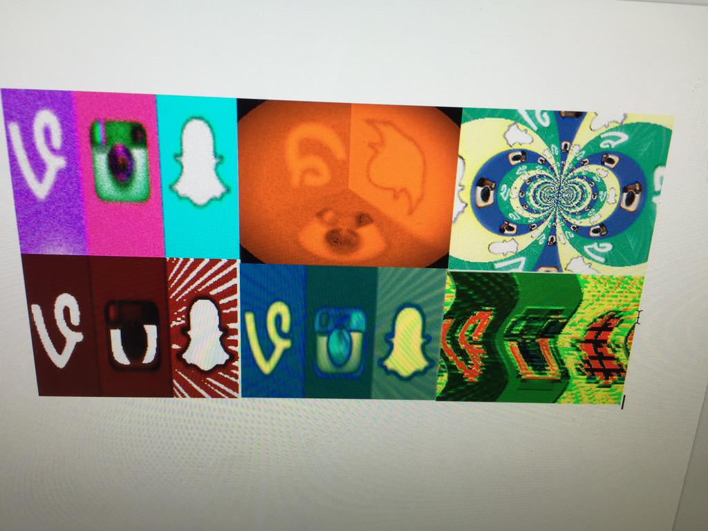 TechSequoia's tweet image. Creating Andy Warhol style pop art in Sequoia Middle School computer/video class.