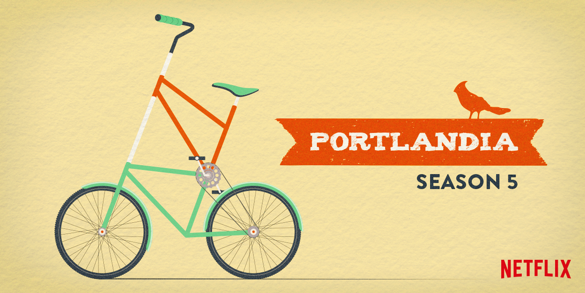 netflix's tweet photo. The official bike of art history degrees. #Portlandia Season 5 http://t.co/NdyKMRTnde
