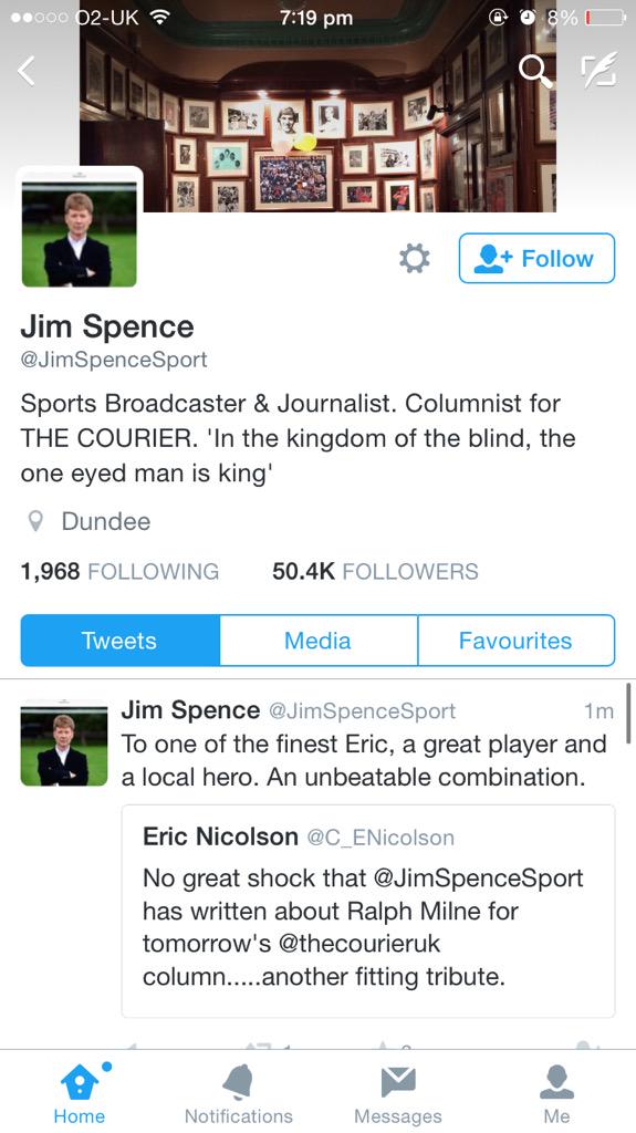 Going to start screenshotting all of Jim Spence's bio updates. I'm sure I've seen more than ten over the last three months.