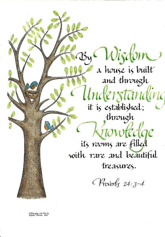 Grow in wisdom. Bear fruit in understanding. Soak in knowledge.