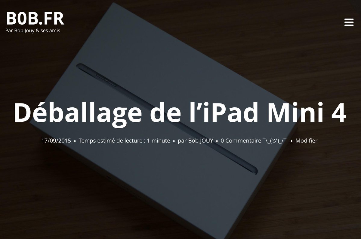 bobjouy's tweet photo. C’est parti pour le déballage de l’iPad Mini 4 ➞ http://t.co/7LujpAtvWA http://t.co/uJNzo3Qk81