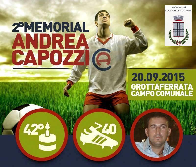 GrottaInforma's tweet photo. 2^ edizione Memorial Andrea Capozzi - domenica 20 settembre h. 16.30 al campo sportivo Comunale. #FareComunità http://t.co/EDPMfynMSp