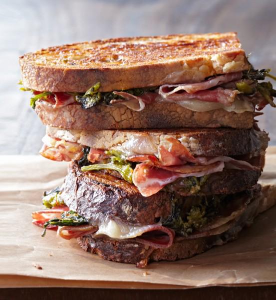 Pressed Coppa Sandwich w/ Broccoli Rabe Pesto <a href="/bonappetit/">Bon Appétit</a> #recipe #yum goo.gl/Pt3KpE letsfeedme.com