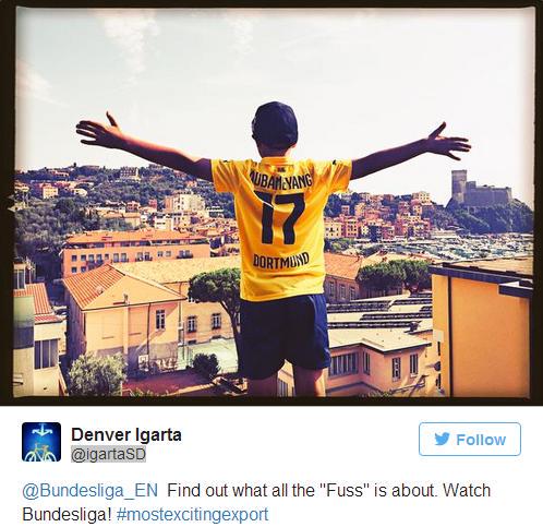 Bundesliga_EN's tweet photo. #mostexcitingexport WINNER 

Congratulations @igartaSD 

You'll be heading to Germany to see @FCBayernEN versus @BVB http://t.co/lPJQ2r6ag1