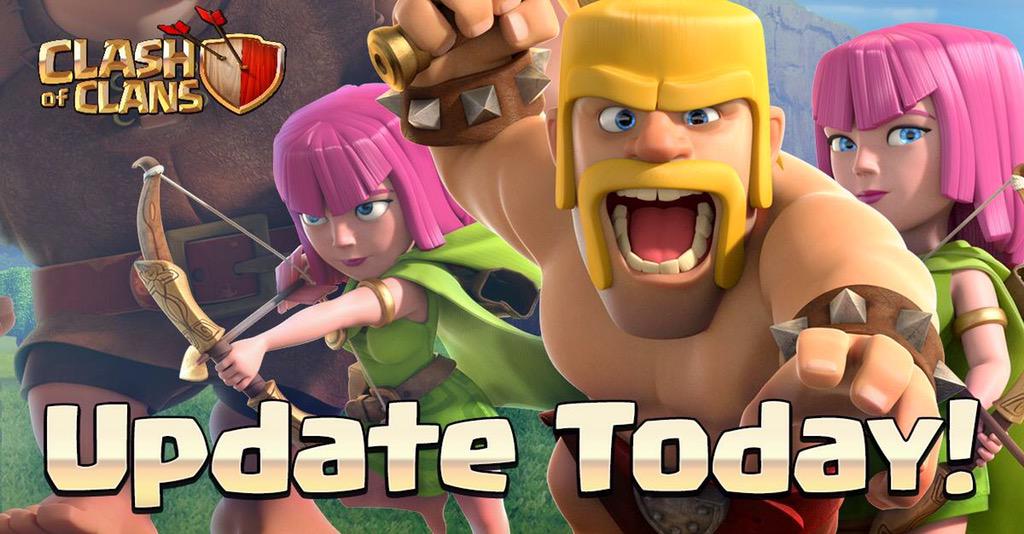 ClashofClans's tweet photo. The UPDATE day has arrived! Get ready, Chief, the maintenance break will start soon! http://t.co/jOXoFusbFz