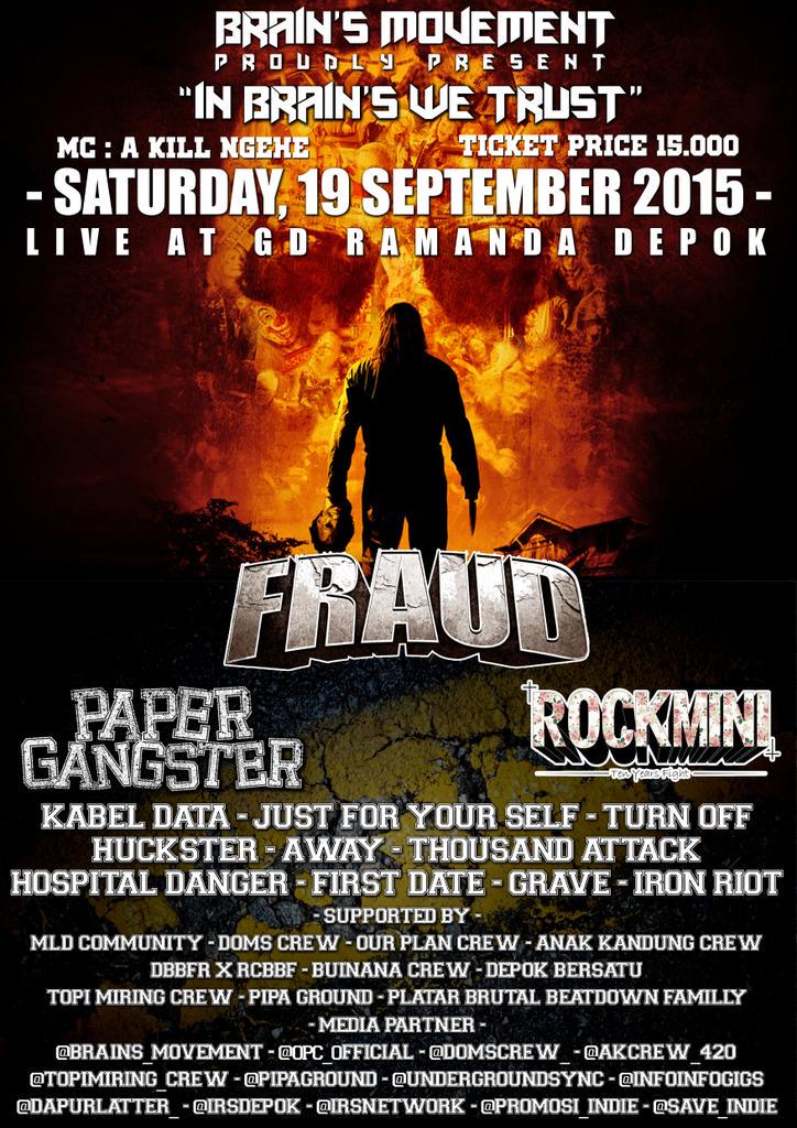 <a href="/Brains_Movement/">Brain's Movement</a> #InBrainsWeTrust move to <a href="/ramandamusic/">Ramanda Depok Venue</a> 19/09 September  HTM 15.000 👊💀👇👇