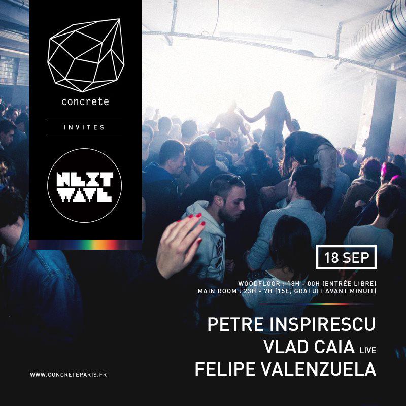 NextWaveIbiza's tweet photo. this Friday 18/09 @ConcreteParis invites @NextWaveIbiza with Petre Inspirescu - Vlad Caia (live) - Felipe Valenzuela http://t.co/ybARPSs3AA