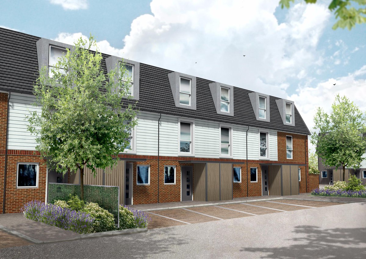 Levelarch's tweet photo. Proposals for 100 unit scheme in #Chatham #cgi #newhomes #levelarchitecture (to help the planners visualise) http://t.co/7OqEzYQosO