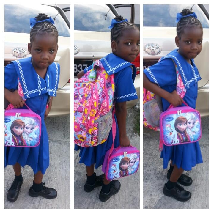 chasegloria23's tweet image. @LoopNewsBB  #LoopBack2SKL My granddaughter on her first day of school