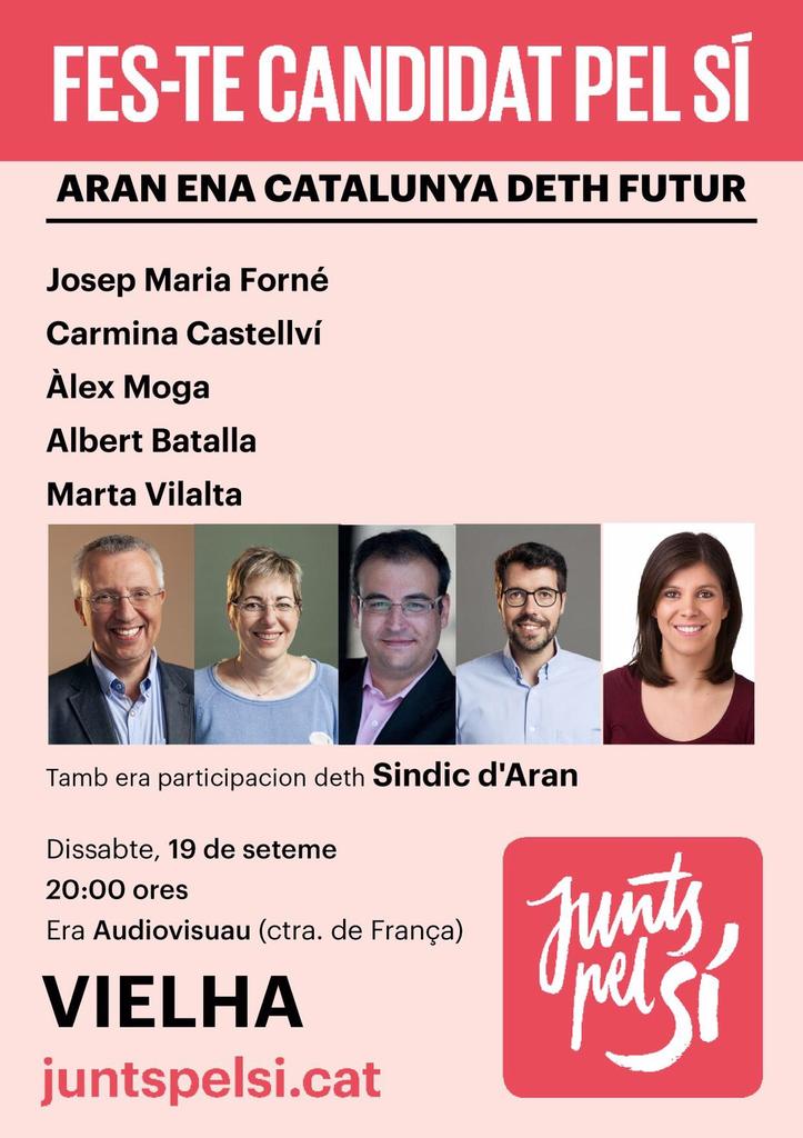 ANCvaldaran's tweet photo. Dissabte actes des partits independentistes en #Aran. Cau dar supòrt as dus! #27S http://t.co/bytMCBdx13