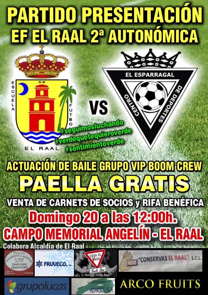 Domingo a las 12:00h 2ª j. de liga contra @CDEsparragal_B 
#seguimosluchando
#verdequetequieroverde
#sentimientoverde