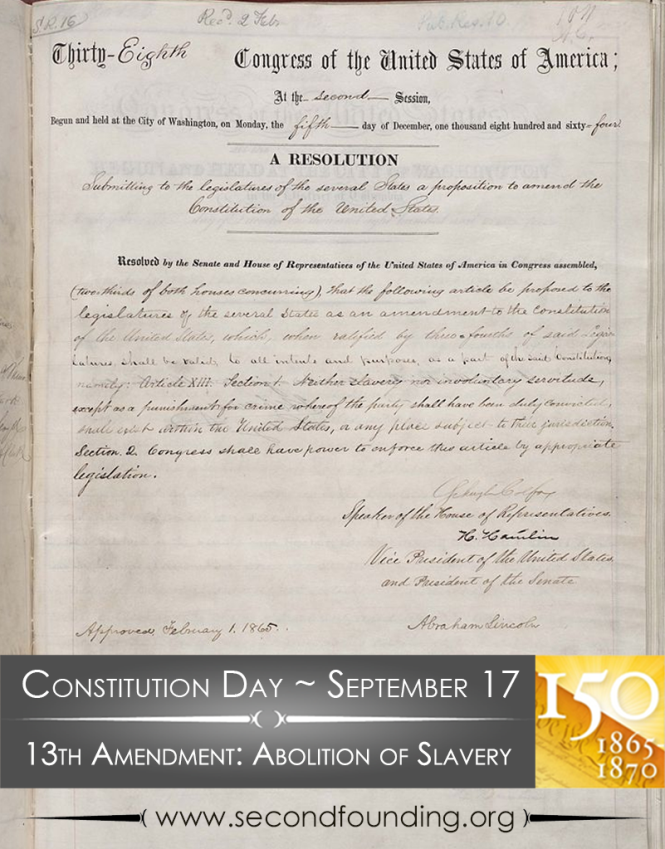 MyConstitution's tweet image. This #ConstitutionDay, we’re celebrating 150 years of our Nation’s #SecondFounding. bit.ly/1KSjTDq