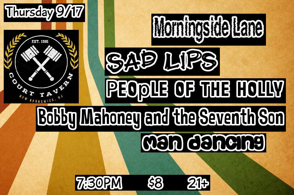 TheCourtTavern's tweet photo. Let's keep the music rolling TONIGHT with @morningsidelane #SadLips #PeopleOfTheHolly @BobbyMahoney & #ManDancing http://t.co/QtqJh3nNgz