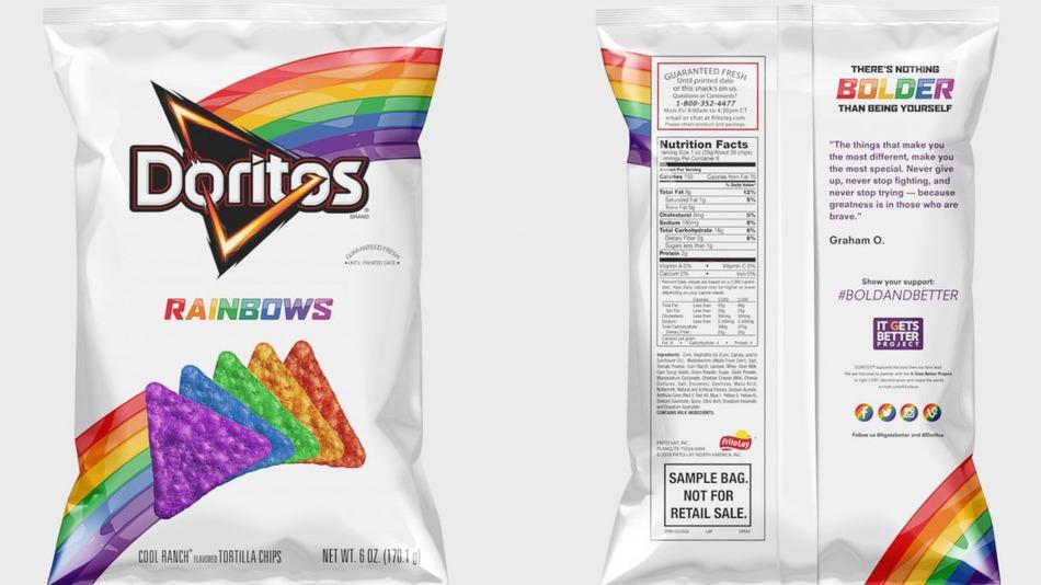 MT <a href="/mashable/">Mashable</a>: Rainbow Doritos will cost you $10, but all funds will be donated to a good cause on.mash.to/1QIQLgN