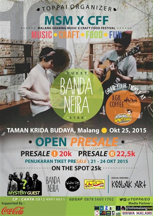 eventmalang's tweet photo. Malang Sharing Music x Craft Food Festival @ToppaiEO | 25 Okt'15 At Taman Krida Budaya | 0812 4991 4611 http://t.co/CGyvok2930