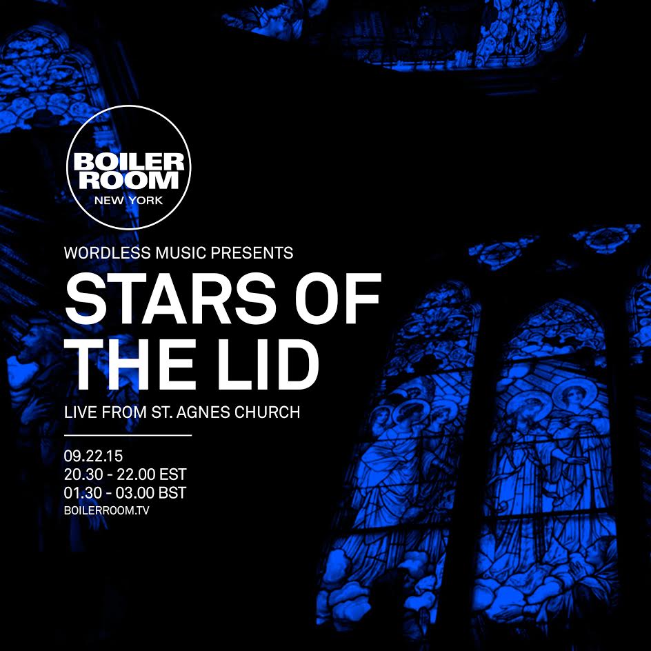 WordlessMusic's tweet image. Just announced: @boilerroomtv to broadcast Stars of the Lid LIVE from St. Agnes Church Brooklyn, Tues Sept 22 8:30pm