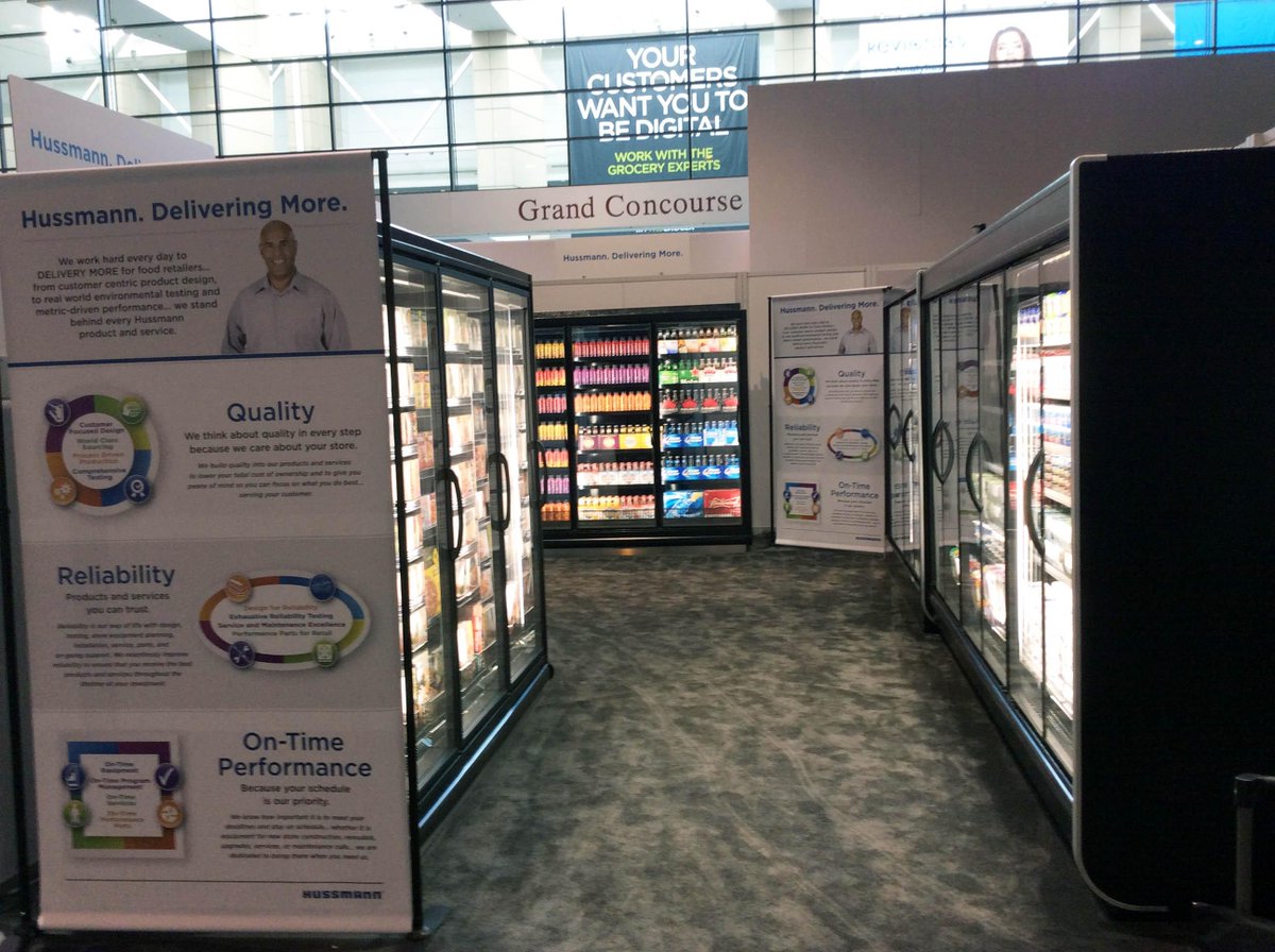 PROExpoExhibits's tweet photo. This week's #expo #TBT is dedicated to #Hussmann! Their booth this past summer showcased the product they do best! http://t.co/pL0N6q7Ozj