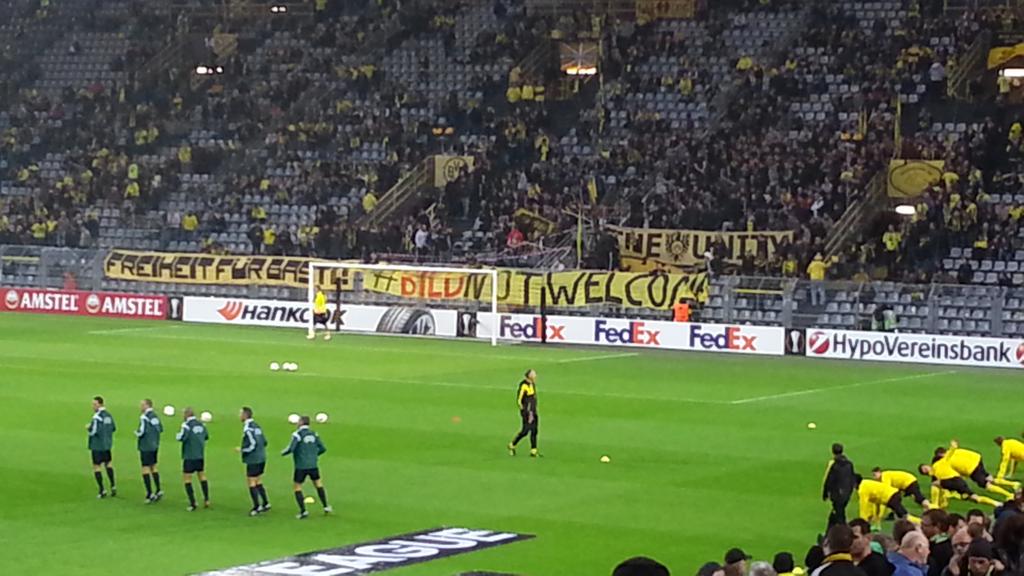 Zagadieu's tweet photo. #BILDnotwelcome #Westfalenstadion http://t.co/OEteNJQ2No